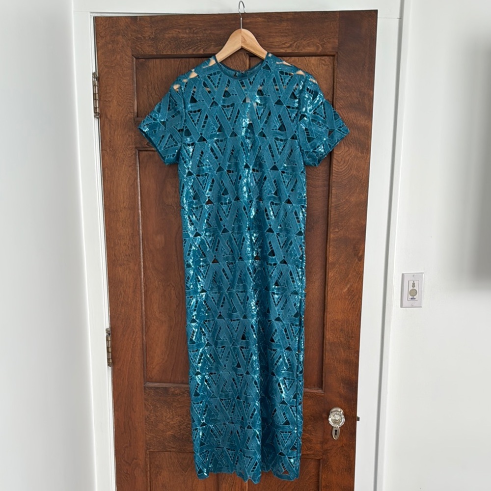 Self-Portrait Sequin embellished mesh dress. - Picture 2 of 5